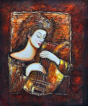 Abstract golden painting girl playing music on oil canvas for living room decor and wallpaper ,gallery
Abstract golden painting girl playing music on oil canvas for living room decor and wallpaper ,gallery
