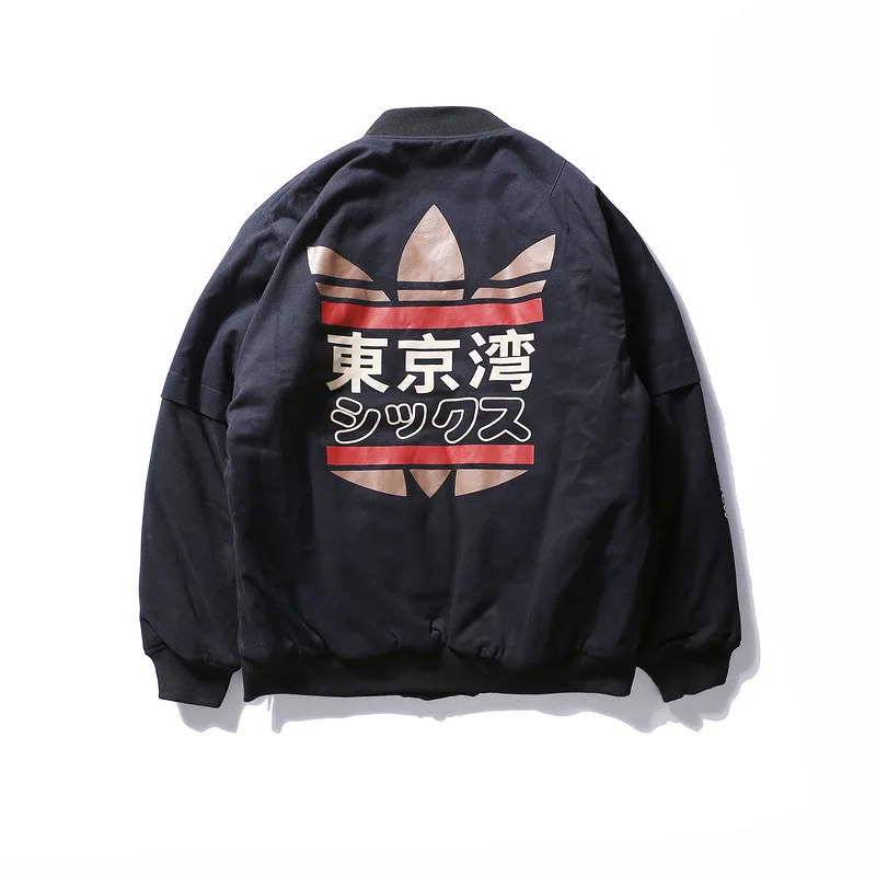 Куртка бомбер MA1 мужская с принтом Залив Токио верхняя одежда в стиле милитари