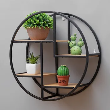 Retro Round Wooden Shelf Office Sundries Art Storage Metal Wall Hanging Shelf Rack Home Wooden Decorative Craft Holder Racks
Retro Round Wooden Shelf Office Sundries Art Storage Metal Wall Hanging Shelf Rack Home Wooden Decorative Craft Holder Racks