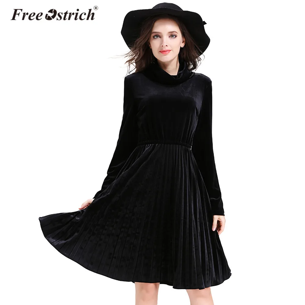Free Ostrich Dress Women's Spring 2019 Plus Size Casual A-Line Solid Turtleneck Elegant Temperament Gold Velvet Vestidos A1830
Free Ostrich Dress Women's Spring 2019 Plus Size Casual A-Line Solid Turtleneck Elegant Temperament Gold Velvet Vestidos A1830