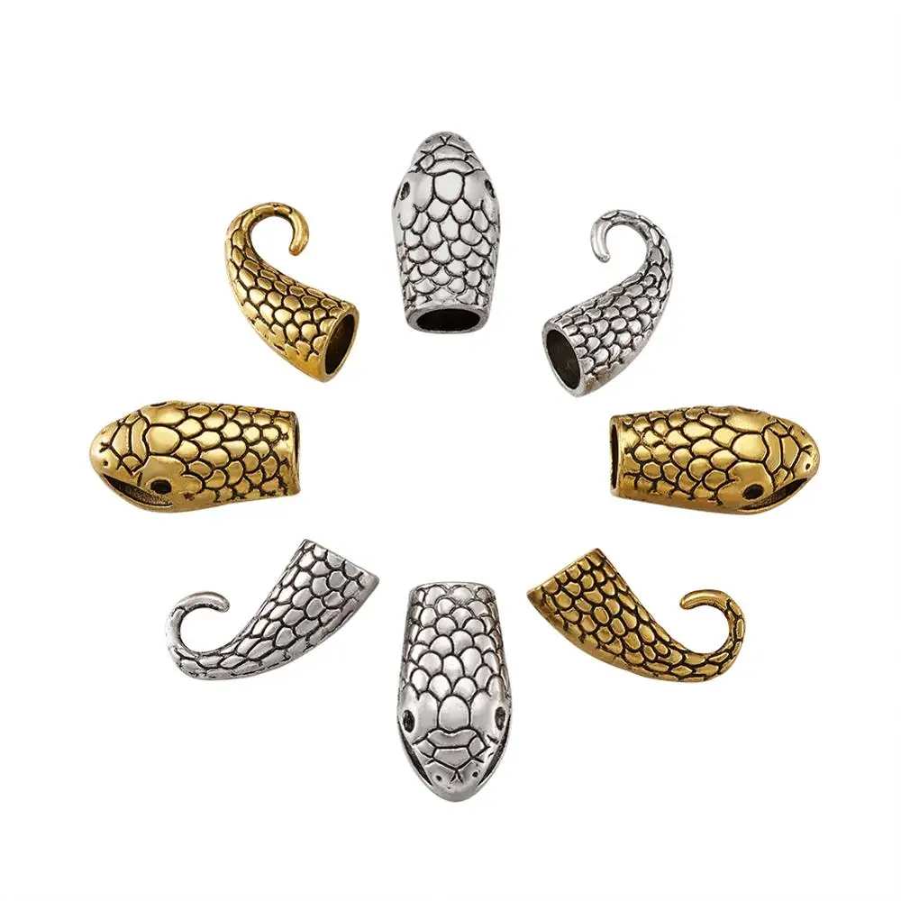 Pandahall Tibetan Style Alloy Hook and Snake Head Clasps Antique Silver/Golden Ends Caps Cord Clasps Hook for Jewelry Making
Pandahall Tibetan Style Alloy Hook and Snake Head Clasps Antique Silver/Golden Ends Caps Cord Clasps Hook for Jewelry Making