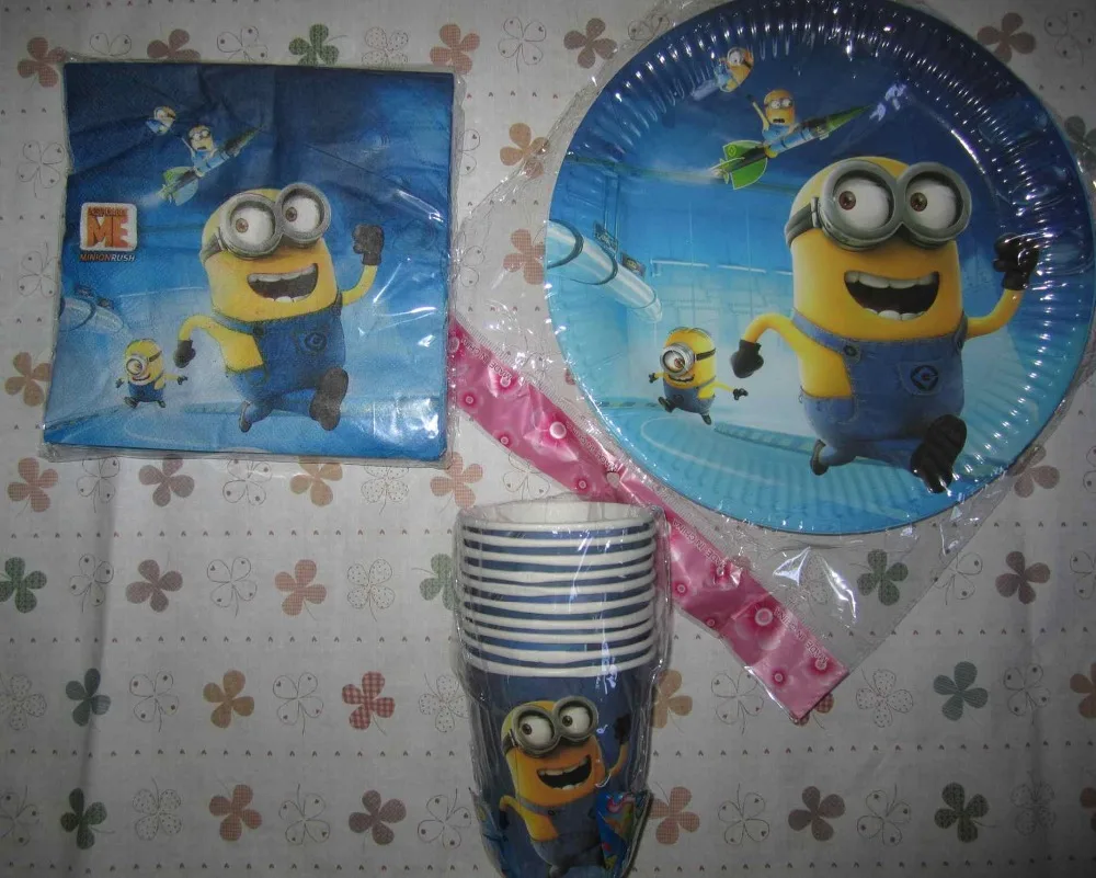 New style Minions 40pcs/set Cartoon Disposable Paper Cups + Plates Kids Boys birthday favors Party Decoration Supplies
New style Minions 40pcs/set Cartoon Disposable Paper Cups + Plates Kids Boys birthday favors Party Decoration Supplies