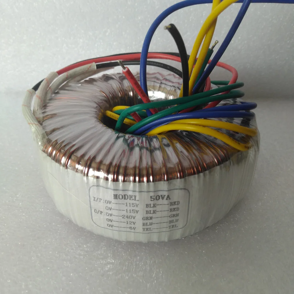 50W Toroid Transformer For Tube Preamp Amp Input:115V*2 Output:0-240V 0-12V 0-6V
50W Toroid Transformer For Tube Preamp Amp Input:115V*2 Output:0-240V 0-12V 0-6V