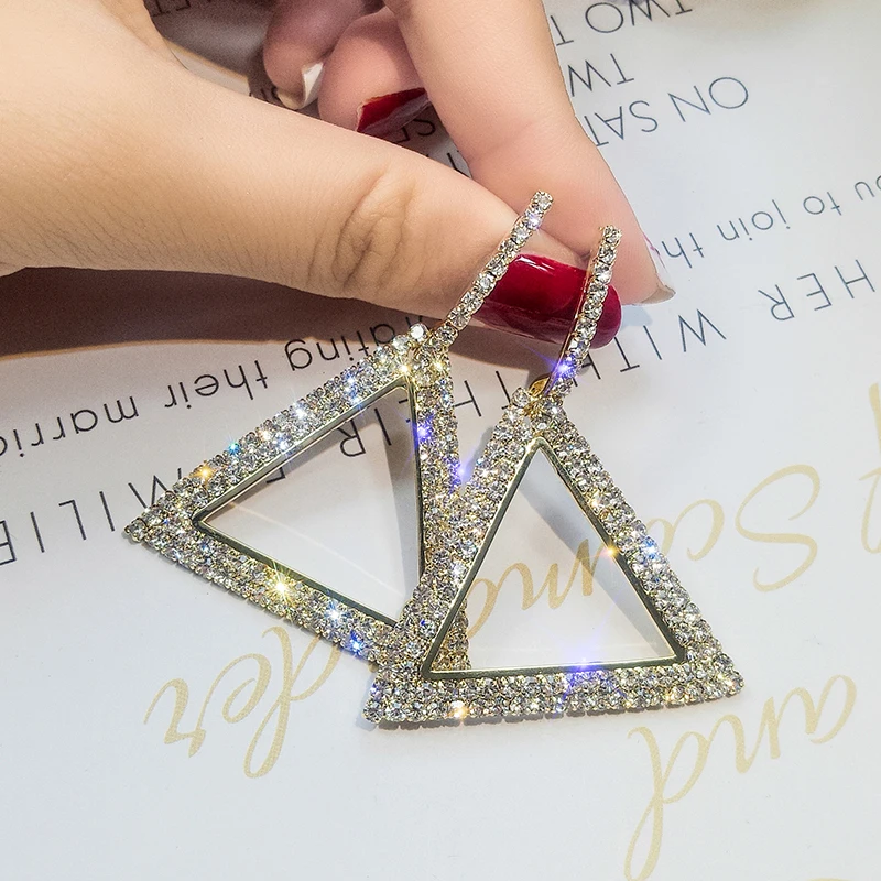 GEEZII Europe and America exaggerated personality geometric triangle earrings Korean jewelry female & Christmas present
GEEZII Europe and America exaggerated personality geometric triangle earrings Korean jewelry female & Christmas present