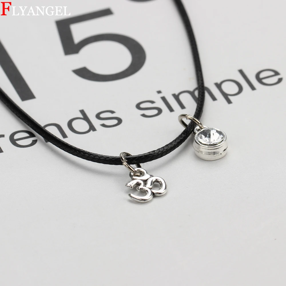 Custom OM Yoga Symbol Fashion Jewelry 12 Months Birth Stone Crystal Leather Rope Chain Pendant Necklace Women Girlfriends Gift
Custom OM Yoga Symbol Fashion Jewelry 12 Months Birth Stone Crystal Leather Rope Chain Pendant Necklace Women Girlfriends Gift
