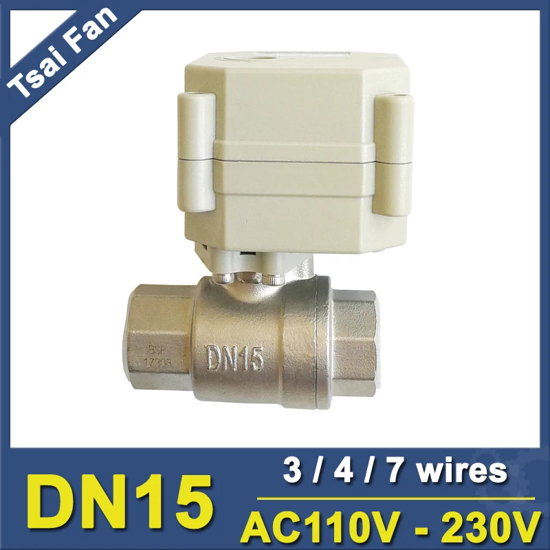 AC110-230V 3/4/7 Wires DN15 Electric Ball Valve TF15-S2-C BSP/NPT 1/2'' Stainless Steel Valve 2-Way Automated Valve
AC110-230V 3/4/7 Wires DN15 Electric Ball Valve TF15-S2-C BSP/NPT 1/2'' Stainless Steel Valve 2-Way Automated Valve