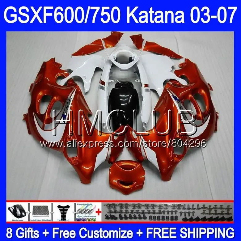 Bodys For SUZUKI Orange white KATANA GSXF600 2003 2004 2005 2006 2007 8HM.5 GSX600F GSXF 600 750 GSXF750 03 04 05 06 07 Fairing
Bodys For SUZUKI Orange white KATANA GSXF600 2003 2004 2005 2006 2007 8HM.5 GSX600F GSXF 600 750 GSXF750 03 04 05 06 07 Fairing