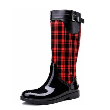 EXCARGO Woman Boots High Tall Rubber Shoes Waterproof 2018 Winter Velvet Warm Snow Boots Shoes Plaid Red Female Rainboots Boot
EXCARGO Woman Boots High Tall Rubber Shoes Waterproof 2018 Winter Velvet Warm Snow Boots Shoes Plaid Red Female Rainboots Boot