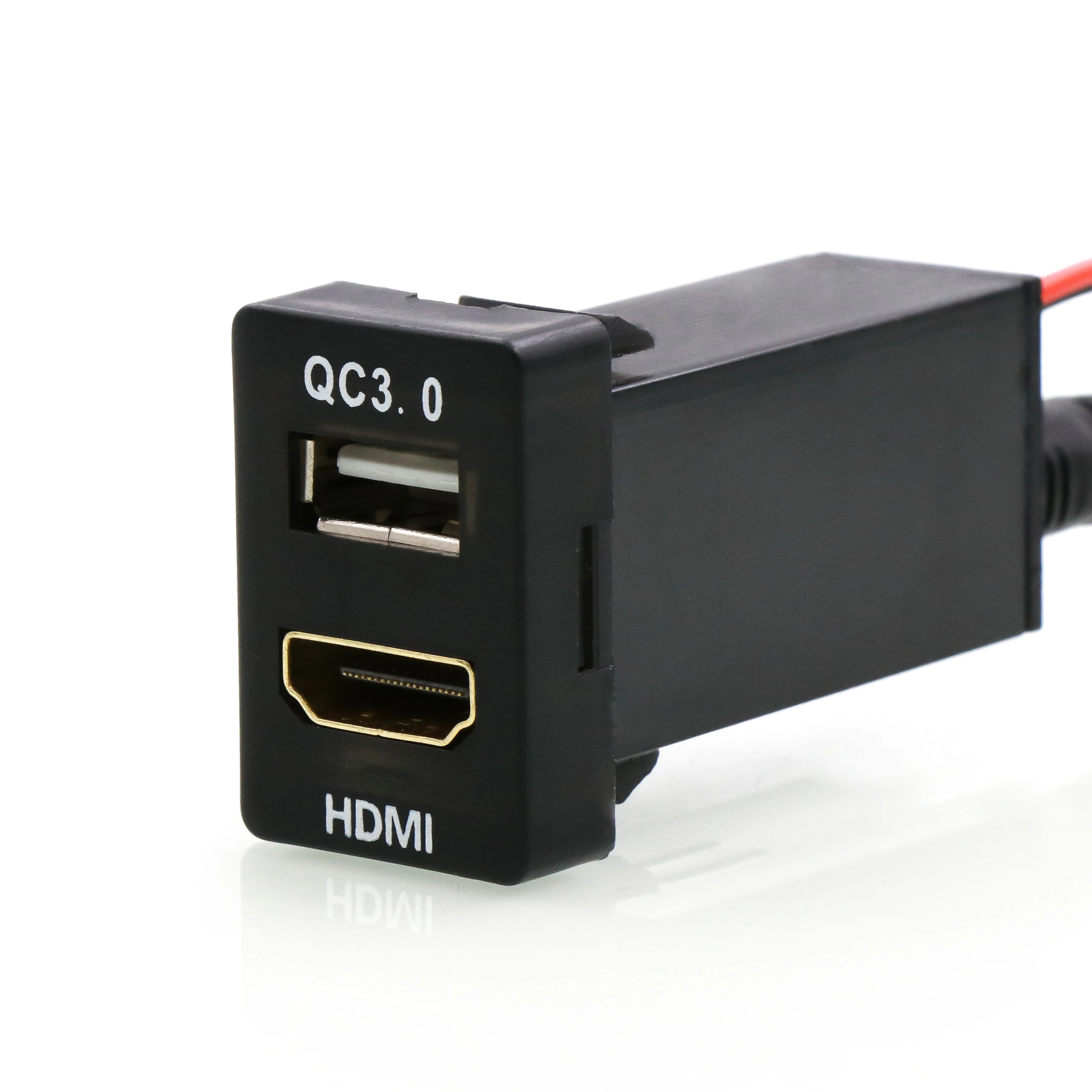 Car QC3.0 Fast USB Charger with HDMI Socket Use for TOYOTA,Camry,Corolla,Yaris,RAV4,Reiz,Land Cruiser,Coaster,Vios,Sienna
Car QC3.0 Fast USB Charger with HDMI Socket Use for TOYOTA,Camry,Corolla,Yaris,RAV4,Reiz,Land Cruiser,Coaster,Vios,Sienna