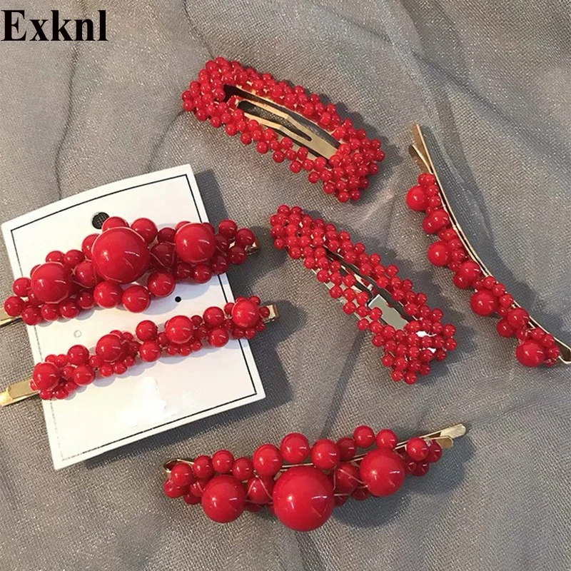 Exknl Korea Imitiation Pearl Flower Hairpins Red Retro Pearls Hair Clip Hollow Barrettes Hairwear For Women Pearl BB Hair Pins
Exknl Korea Imitiation Pearl Flower Hairpins Red Retro Pearls Hair Clip Hollow Barrettes Hairwear For Women Pearl BB Hair Pins