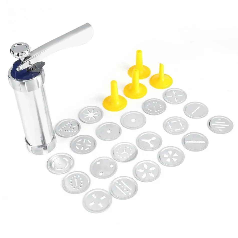 Cookies Mold Gun Kit Cookie Maker Extruder Pump Press Biscuit Making Machine 20 Molds 4 Nozzles Cookie Stencil Cake Decorating
Cookies Mold Gun Kit Cookie Maker Extruder Pump Press Biscuit Making Machine 20 Molds 4 Nozzles Cookie Stencil Cake Decorating