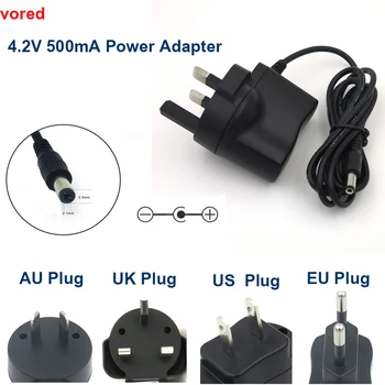 VORED AC to DC 4.2V 500mA Wall Transformer Charger Adapter Power Supply US/EU/UK/AU Plug DC 5.5*2.1mm Fast Shipping
VORED AC to DC 4.2V 500mA Wall Transformer Charger Adapter Power Supply US/EU/UK/AU Plug DC 5.5*2.1mm Fast Shipping