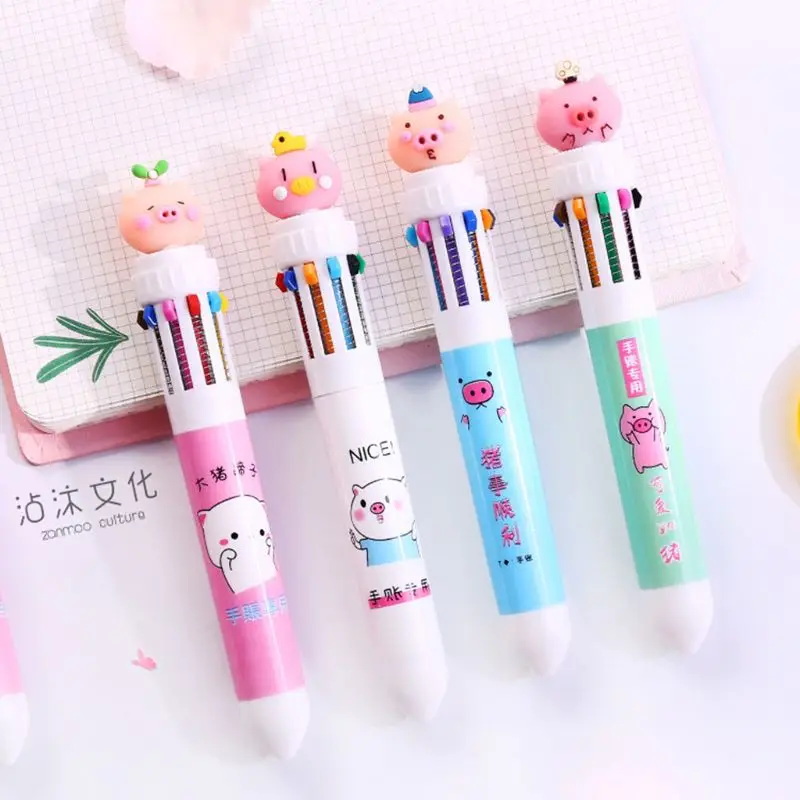 Multi-color 10In1 Cute Cartoon Pig Ballpoint Pen Press School Office Supplies Accessories Stationery Kids Gift
Multi-color 10In1 Cute Cartoon Pig Ballpoint Pen Press School Office Supplies Accessories Stationery Kids Gift