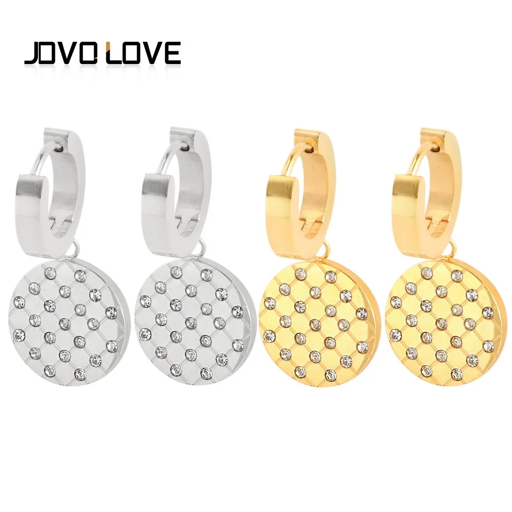 Gold Color Trendy CZ Crystal Earrings for Women Stainless Steel Round Inlaid Drop Dangle Earring Female Gift Party Jewelry
Gold Color Trendy CZ Crystal Earrings for Women Stainless Steel Round Inlaid Drop Dangle Earring Female Gift Party Jewelry
