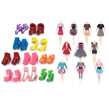 10 Pcs Fashion Dolls Toy Elegant Dresses Outfits Clothes+10 Pair Shoes Accessories for Barbie Doll Toys Children Girls Birthday
10 Pcs Fashion Dolls Toy Elegant Dresses Outfits Clothes+10 Pair Shoes Accessories for Barbie Doll Toys Children Girls Birthday