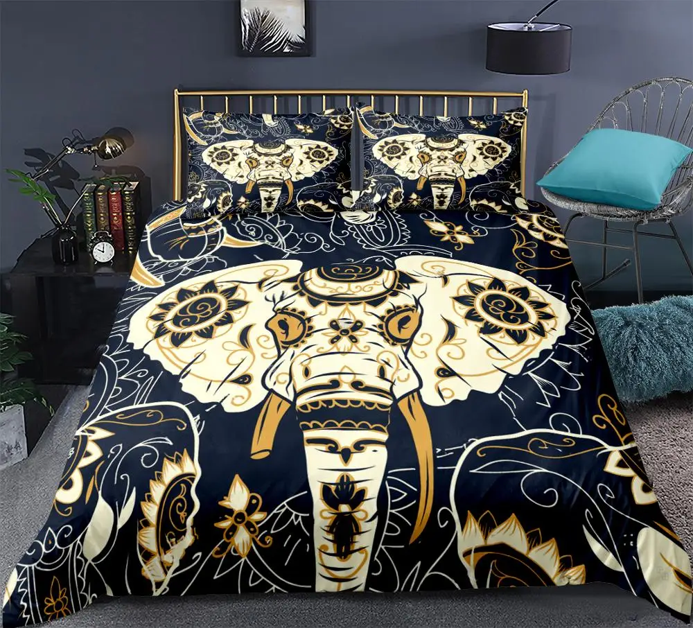 Retro elephant Elephant Bedding Set 3pcs Bohemia Bedclothes Funky adults Elephant Duvet Cover Set
Retro elephant Elephant Bedding Set 3pcs Bohemia Bedclothes Funky adults Elephant Duvet Cover Set