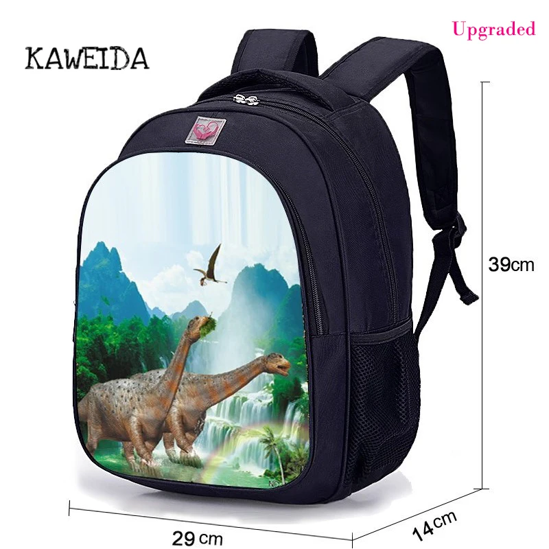 Latest Kid Backpack Dinosaur Printing Boy Schoolbag Casual Bookbag Children Gift