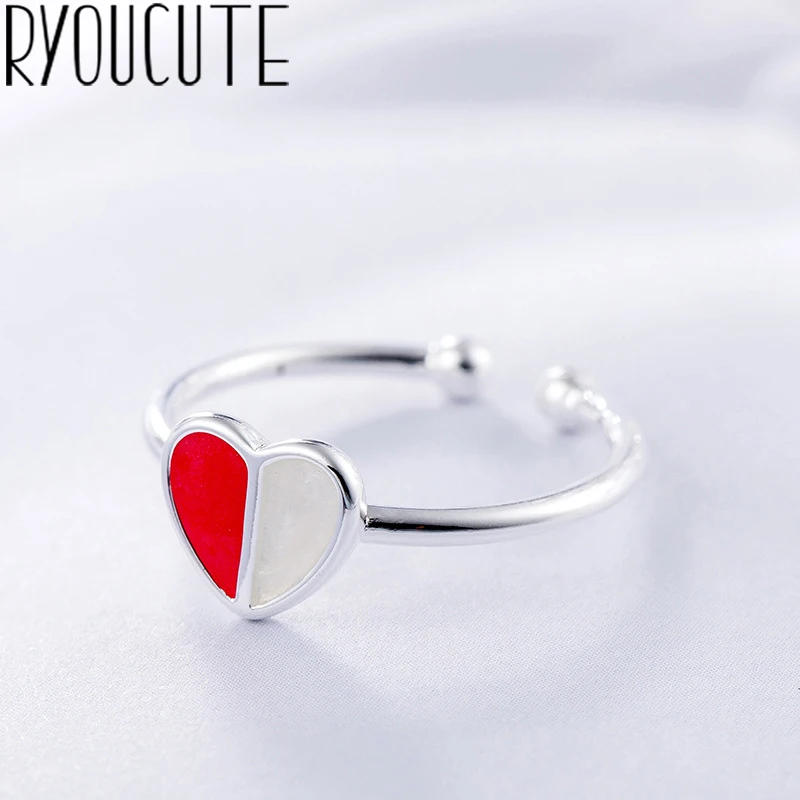 Fashion Red Heart Real 925 Sterling Silver Rings for Women Wedding Jewelry Punk Retro Antique Adjustable Size Finger Big Ring
Fashion Red Heart Real 925 Sterling Silver Rings for Women Wedding Jewelry Punk Retro Antique Adjustable Size Finger Big Ring