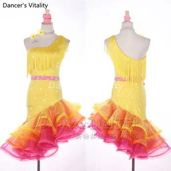 Latin Dancing tassel Dress Women High Qaulity Custom Made Tango Rumba Samba Cha-cha Latin Yellow Latin Competition Dance Dresses
Latin Dancing tassel Dress Women High Qaulity Custom Made Tango Rumba Samba Cha-cha Latin Yellow Latin Competition Dance Dresses