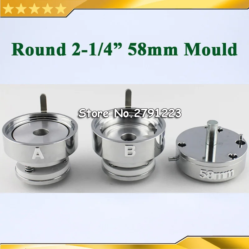 Round 2-1/4"(58mm) Interchangeable Die Mould for New Pro Badge Machine Button Maker both Fit N3&N4 Button Machine
Round 2-1/4"(58mm) Interchangeable Die Mould for New Pro Badge Machine Button Maker both Fit N3&N4 Button Machine
