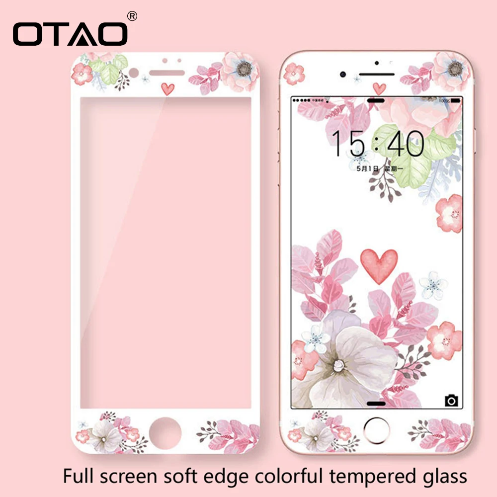 OTAO 3D Full Cover Colorful Tempered Glass For iPhone 8 7 Plus Soft Edge Screen Protector For iPhone 6 6s Plus Protective Film
OTAO 3D Full Cover Colorful Tempered Glass For iPhone 8 7 Plus Soft Edge Screen Protector For iPhone 6 6s Plus Protective Film