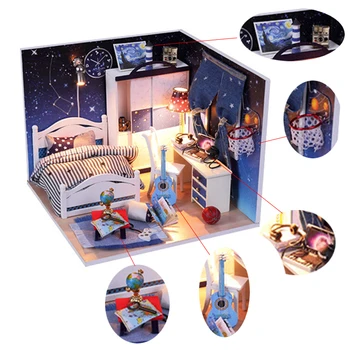 DIY Doll House Furniture Miniature Dollhouse Light Creative Handmade Wooden House For Dolls Toys For Children M008 #E
DIY Doll House Furniture Miniature Dollhouse Light Creative Handmade Wooden House For Dolls Toys For Children M008 #E
