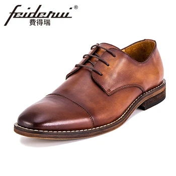 Fashion Genuine Leather Men's Handmade Footwear Round Toe Lace-up Man Derby Party Flats Formal Dress Wedding Office Shoes KUD12
Fashion Genuine Leather Men's Handmade Footwear Round Toe Lace-up Man Derby Party Flats Formal Dress Wedding Office Shoes KUD12