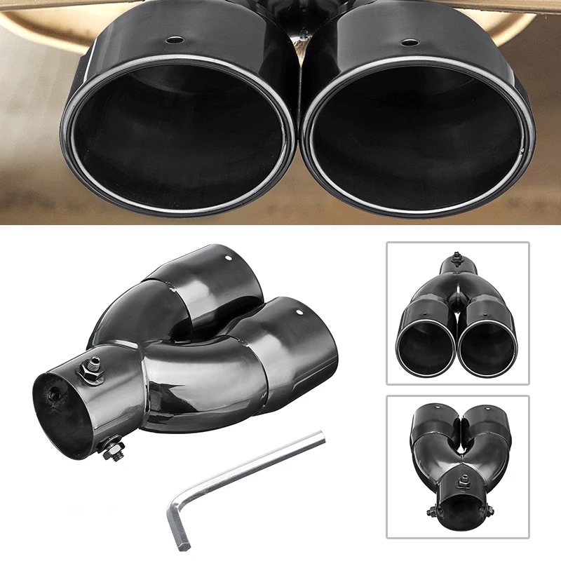 1* 63mm 2.5'' Universal Car Inlet Dual Rear Muffler Exhaust Tip Tail Pipe Outlet Easy installation Excellent fitment
1* 63mm 2.5'' Universal Car Inlet Dual Rear Muffler Exhaust Tip Tail Pipe Outlet Easy installation Excellent fitment