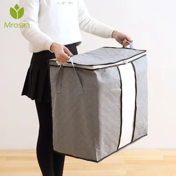 Mrosaa Bamboo Portable Clothes Storage Bag Organizer 60 x 40 x 35 cm Folding Closet Organizer For Pillow Quilt Blanket Bedding
Mrosaa Bamboo Portable Clothes Storage Bag Organizer 60 x 40 x 35 cm Folding Closet Organizer For Pillow Quilt Blanket Bedding