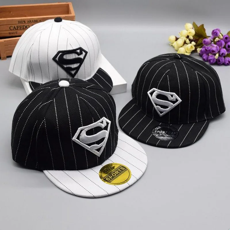 2016 Korean Children Baseball Caps kids Hip hop cap Superman Embroidery striped snapback cap For Boys Girls Peaked cap
2016 Korean Children Baseball Caps kids Hip hop cap Superman Embroidery striped snapback cap For Boys Girls Peaked cap