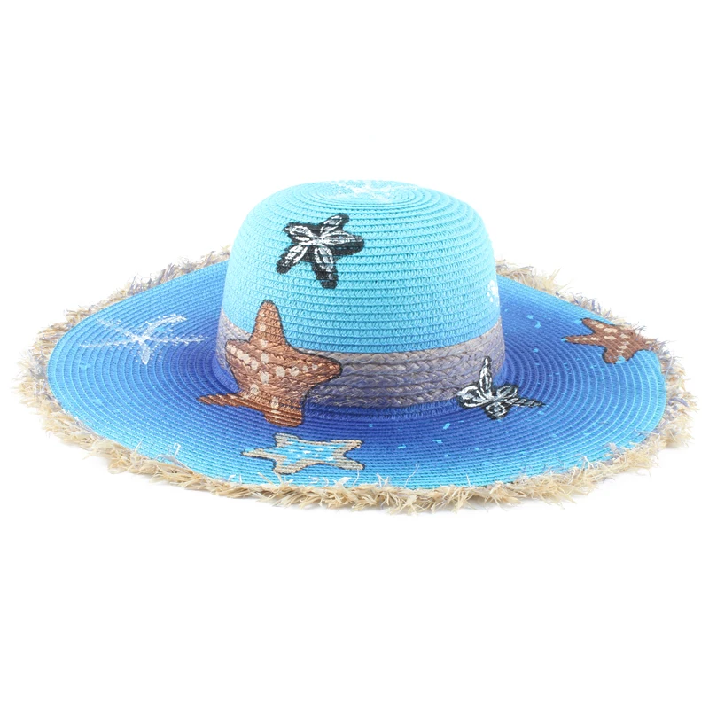 Summer Foldable Straw Sun Hat Women 100% Handmade Paint Panama Hat Big Wide Brim Sun Protection Beach Hat
Summer Foldable Straw Sun Hat Women 100% Handmade Paint Panama Hat Big Wide Brim Sun Protection Beach Hat