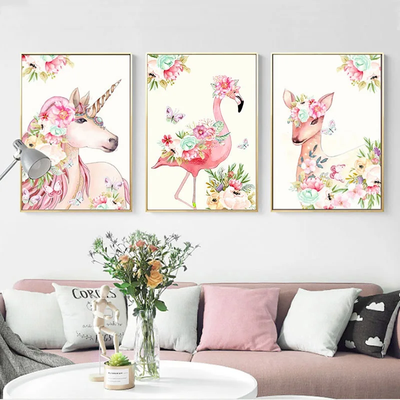 Unicorn Flamingo Deer Art Canvas Animal Poster Nursery Wall Painting Print Nordic Decoration Picture Modern Living Room Decor
Unicorn Flamingo Deer Art Canvas Animal Poster Nursery Wall Painting Print Nordic Decoration Picture Modern Living Room Decor
