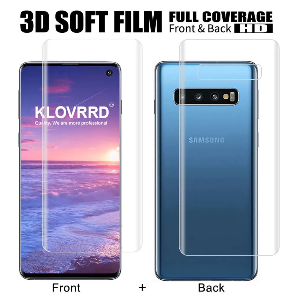 Front Back Soft Film For Samsung Galaxy S10 S8 S9 Plus Note 9 8 S6 S7 Edge 3D Full Film on Samsung S10 Plus Screen Protector
Front Back Soft Film For Samsung Galaxy S10 S8 S9 Plus Note 9 8 S6 S7 Edge 3D Full Film on Samsung S10 Plus Screen Protector
