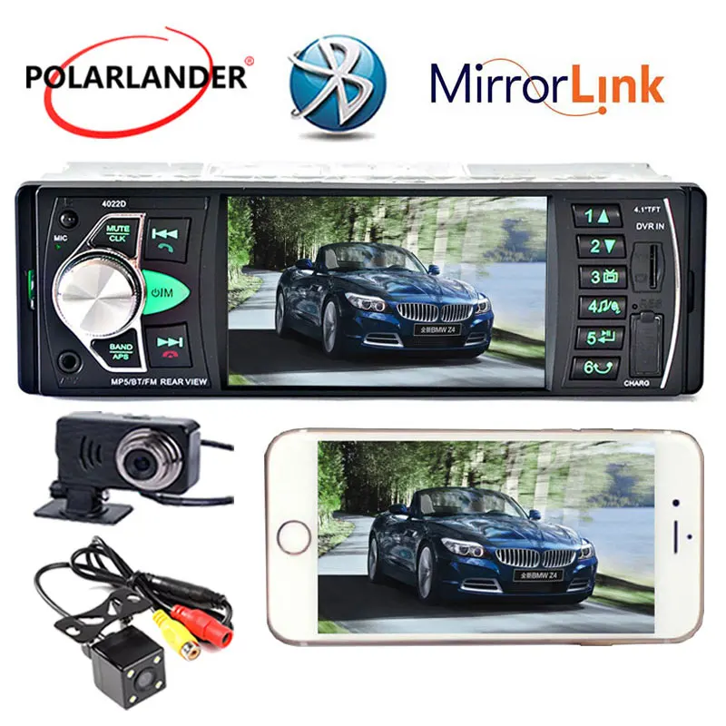 4.1 Inch Car Radio Automagnitol DVR/Camera Input Mirror Link For Android Phone Full HD Screen MP5 Player FM/USB/SD/TF Bluetooth
4.1 Inch Car Radio Automagnitol DVR/Camera Input Mirror Link For Android Phone Full HD Screen MP5 Player FM/USB/SD/TF Bluetooth