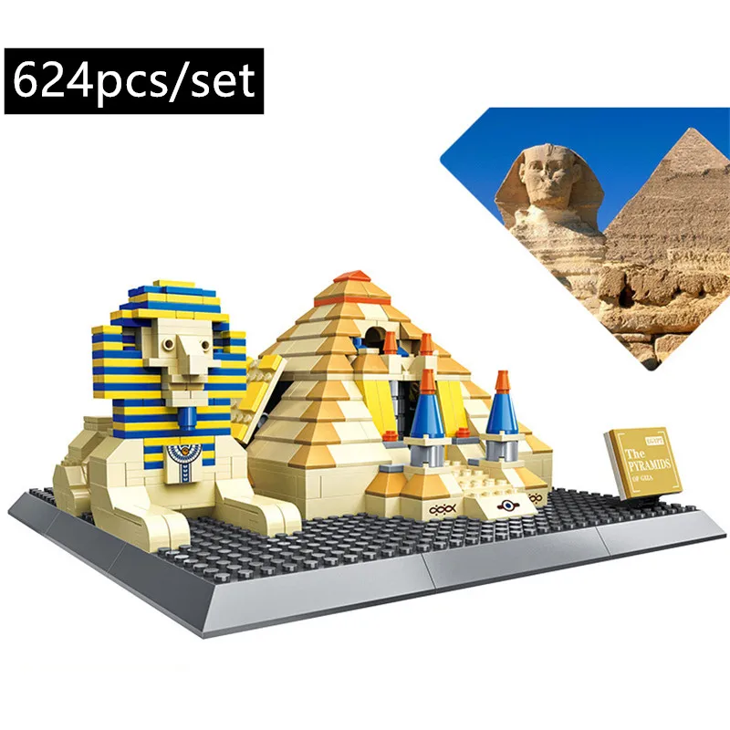 New World famous architectural The Pyramids of Egypt fit city Building Blocks Bricks DIY Toys For Children
New World famous architectural The Pyramids of Egypt fit city Building Blocks Bricks DIY Toys For Children