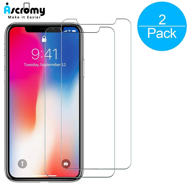 2PCS Ascromy Tempered Glass Screen Protector Protective Film For iPhone XS Max X 10 8 7 6 6s Plus Verre Trempe Ecran Protection
2PCS Ascromy Tempered Glass Screen Protector Protective Film For iPhone XS Max X 10 8 7 6 6s Plus Verre Trempe Ecran Protection