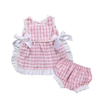 Summer Baby Girls Sleeveless Plaid Print Apron Tops+Shorts Suits Casual Outfits Sets
Summer Baby Girls Sleeveless Plaid Print Apron Tops+Shorts Suits Casual Outfits Sets