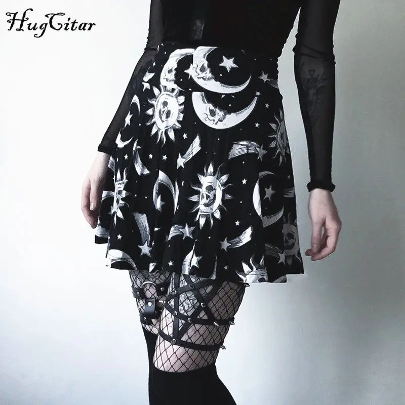 Hugcitar print pleated skirt 2019 summer women fashion high waist club party streetwear skirts
Hugcitar print pleated skirt 2019 summer women fashion high waist club party streetwear skirts