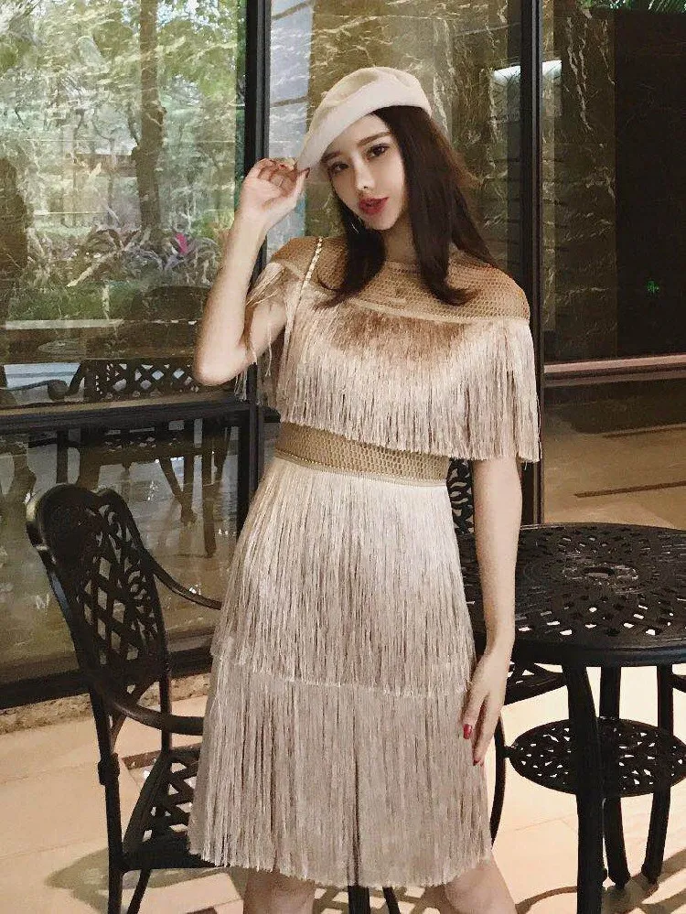 Vintage Mesh Tight Cascading Tassel Dress Sexy Club Elegant Sexy Party Club Wear Beach Dress Sundress Women Summer Dress
Vintage Mesh Tight Cascading Tassel Dress Sexy Club Elegant Sexy Party Club Wear Beach Dress Sundress Women Summer Dress
