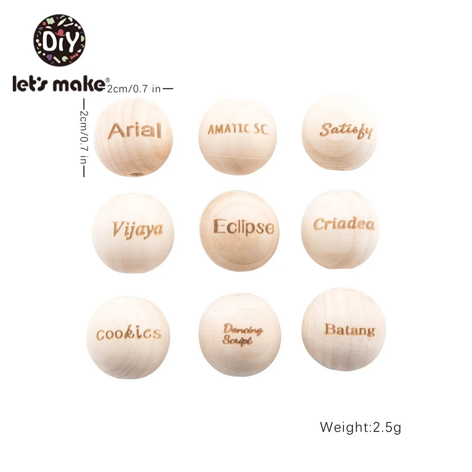 Let'S Make 20Pc Customize 20Mm Baby Rattle Engraved Logo Wooden Diy Teether Toys Bpa Free Wood Beads For Baby Teether Toys
Let'S Make 20Pc Customize 20Mm Baby Rattle Engraved Logo Wooden Diy Teether Toys Bpa Free Wood Beads For Baby Teether Toys