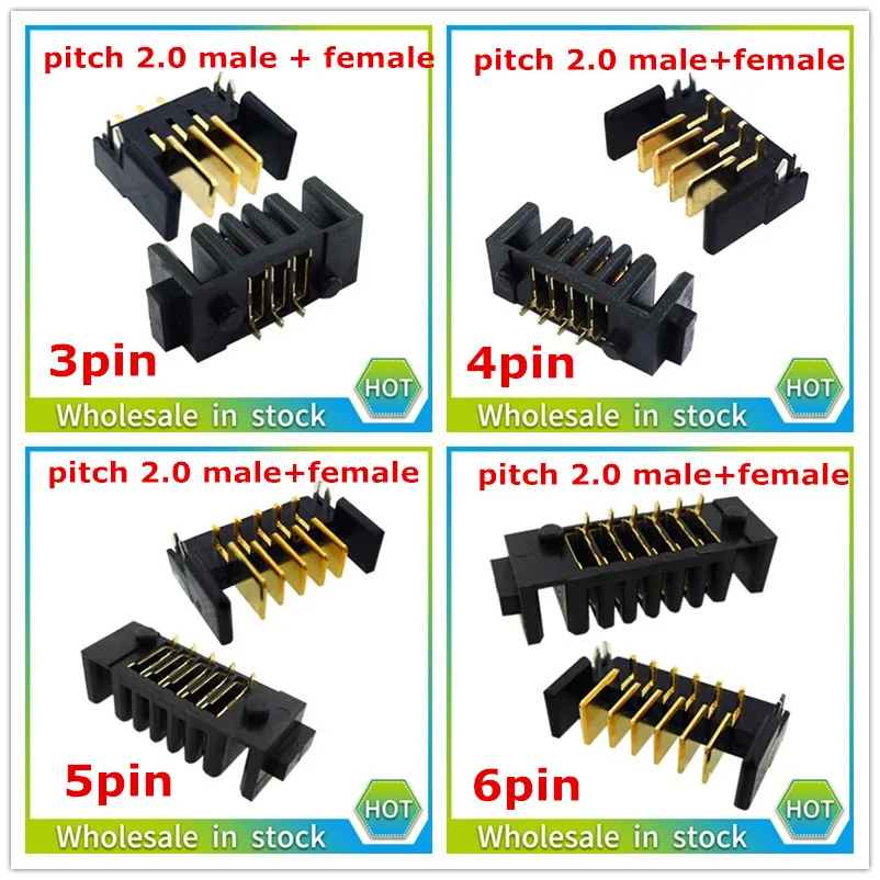 3 4 5 6pin laptop battery connector pitch 2.0mm Holder clip slot contact male and female plug 180 degree bend foot 1pair
3 4 5 6pin laptop battery connector pitch 2.0mm Holder clip slot contact male and female plug 180 degree bend foot 1pair