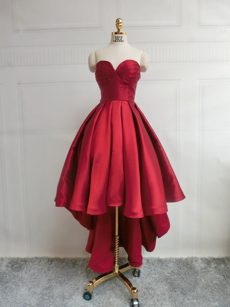 Real Photos Burgundy Prom Dresses Sweetheart Asymmetrical Prom Dresses Robe De Bal Longue 2016 High Low Dress
Real Photos Burgundy Prom Dresses Sweetheart Asymmetrical Prom Dresses Robe De Bal Longue 2016 High Low Dress