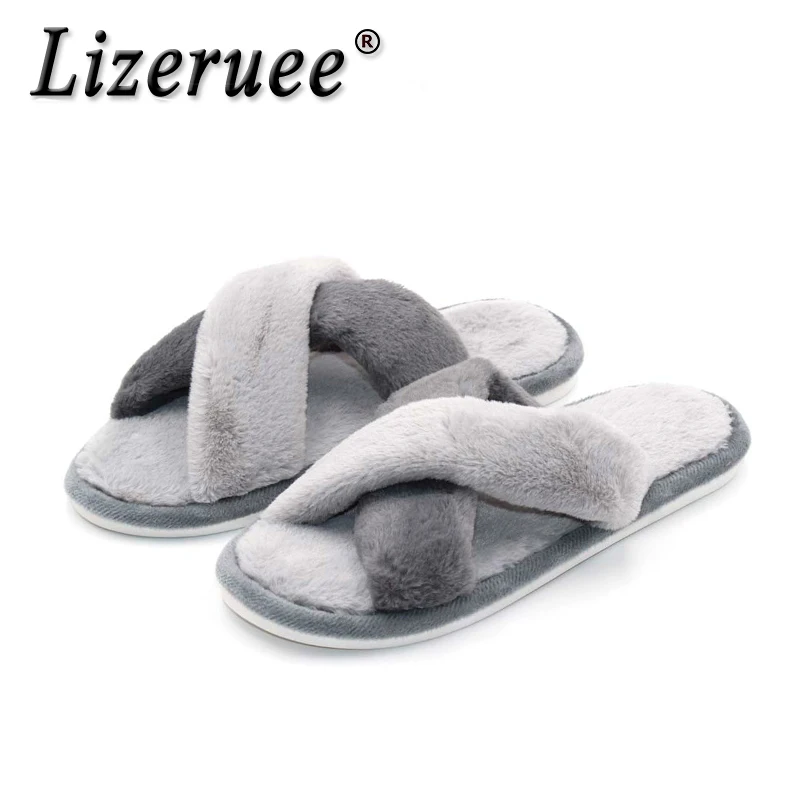 Lizeruee Fur Slippers Plush Indoor Men Winter Slippers Warm Lovers Slippers Non-slip Flat Botton Flock Home Soft Shoes CS361
Lizeruee Fur Slippers Plush Indoor Men Winter Slippers Warm Lovers Slippers Non-slip Flat Botton Flock Home Soft Shoes CS361