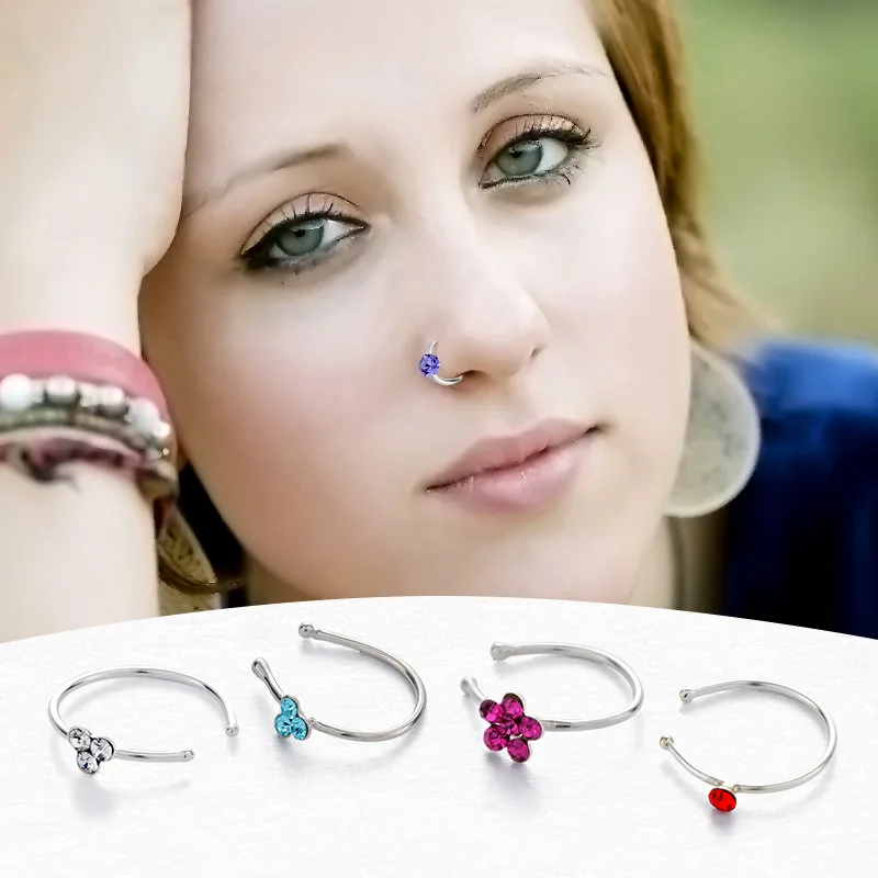 Real 100% 925 Sterling Silver Nose Ring Fashion Piercing Nose Jewelry for Women Girls Sexy Gifts 24pcs/set Hot Sale
Real 100% 925 Sterling Silver Nose Ring Fashion Piercing Nose Jewelry for Women Girls Sexy Gifts 24pcs/set Hot Sale