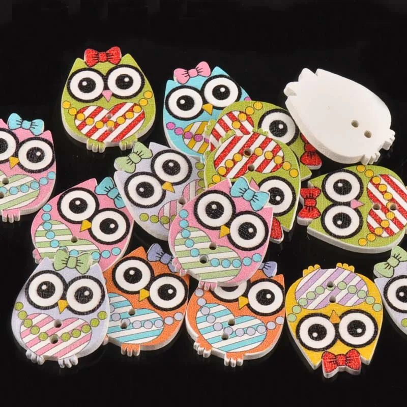 20x25mm Mixed Painted Owl Wooden Buttons For Clothing Sewing Decorative Crafts Handmade Scrapbooking DIY Accessories 25Pcs M0985
20x25mm Mixed Painted Owl Wooden Buttons For Clothing Sewing Decorative Crafts Handmade Scrapbooking DIY Accessories 25Pcs M0985