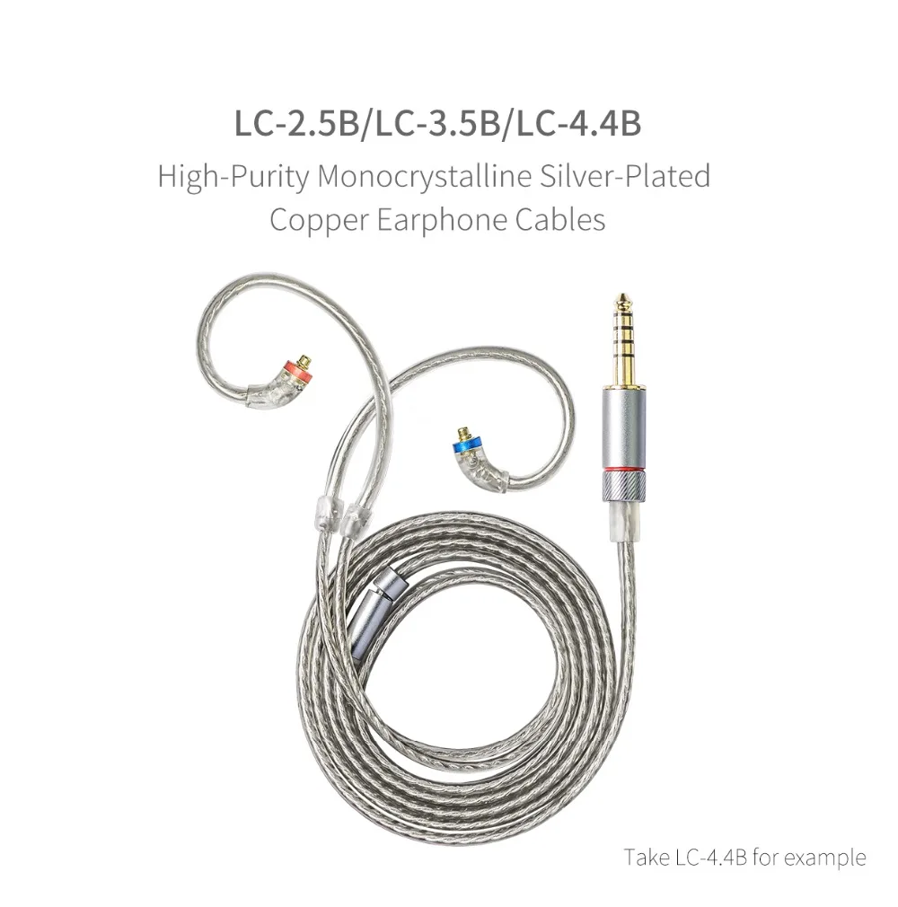 FIIO LC-2.5B/3.5B/4.4B MMCX Earphone Replacement cable 4 Strands of High-Purity Silver-Planted OCC Cable 1.2m LC 2.5B LC 3.5B
FIIO LC-2.5B/3.5B/4.4B MMCX Earphone Replacement cable 4 Strands of High-Purity Silver-Planted OCC Cable 1.2m LC 2.5B LC 3.5B