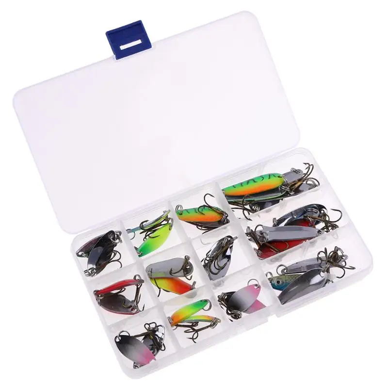 30pcs/box Zinc Alloy Fishing Lures Spinner Baits Spoon Sharp Treble Hooks Fishing Tackle 4.2g, 4.9g, 5.3g, 5.8G, 6.5g,7.2g, 8.2g
30pcs/box Zinc Alloy Fishing Lures Spinner Baits Spoon Sharp Treble Hooks Fishing Tackle 4.2g, 4.9g, 5.3g, 5.8G, 6.5g,7.2g, 8.2g