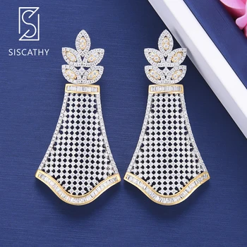 SISCATHY 2019 New Fashion Jewelry Women Drop Earrings AAA Cubic Zirconia Big Pendant Silver Gold Earrings Party Accessories
SISCATHY 2019 New Fashion Jewelry Women Drop Earrings AAA Cubic Zirconia Big Pendant Silver Gold Earrings Party Accessories