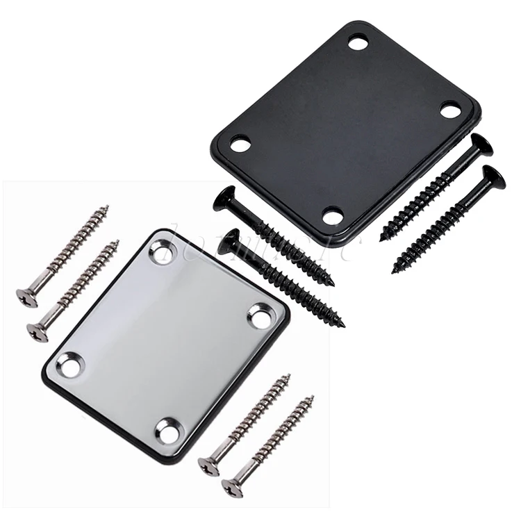 Electric Guitar Neck Plate with Screws Black Chrome for Fender Strat Guitar Replacement
Electric Guitar Neck Plate with Screws Black Chrome for Fender Strat Guitar Replacement