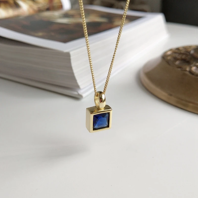 LouLeur 925 sterling silver dark blue square Zircon geometry pendant necklace gold exquisite necklace for women jewelry charms
LouLeur 925 sterling silver dark blue square Zircon geometry pendant necklace gold exquisite necklace for women jewelry charms
